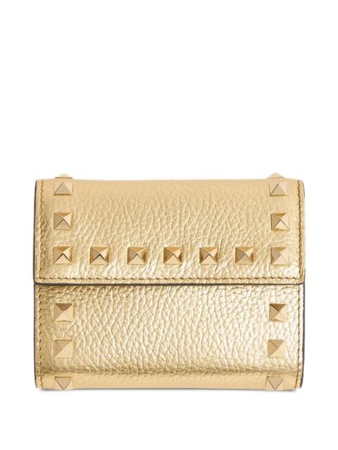 Valentino Garavani Rockstud trifold wallet - Gold - zdjęcie produktu nr 1
