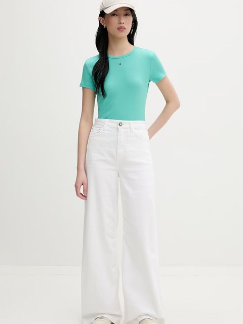 Tommy Jeans t-shirt basic damski bawełniany z elastanem - zdjęcie produktu nr 1
