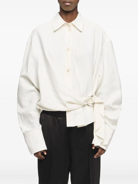 JW Anderson draped twisted shirt - White
