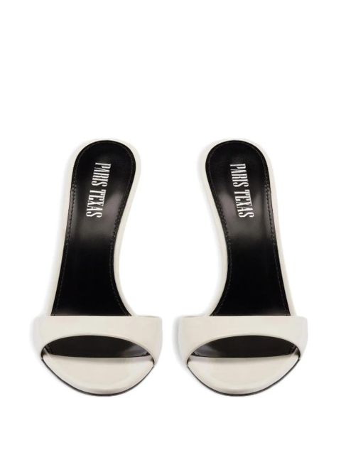 Paris Texas 105mm Lydia mules - White