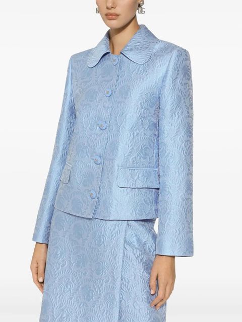 Dolce & Gabbana DNA jacquard buttoned jacket - Blue