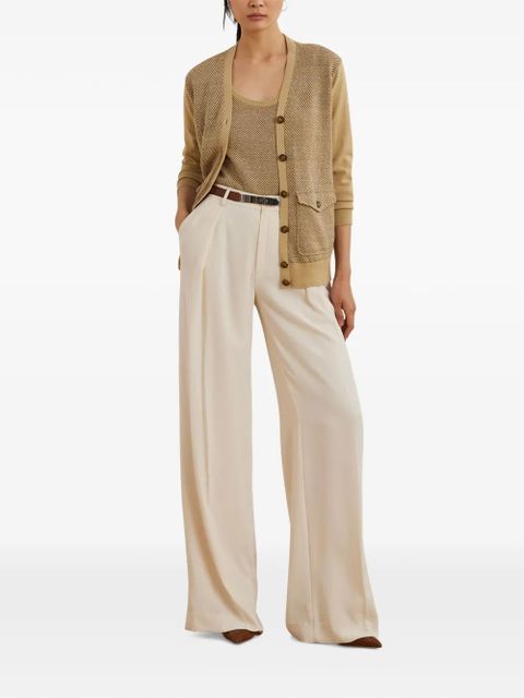 Lauren Ralph Lauren herringbone-knit top - Brown - zdjęcie produktu nr 2