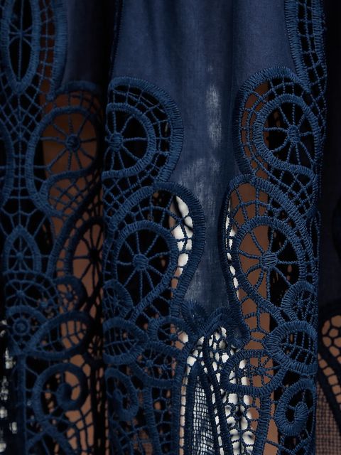 Morgan spódnica bawełniana kolor granatowy maxi rozkloszowana JBOY