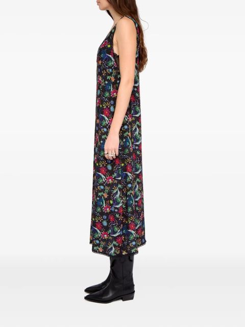 Zadig&Voltaire Renzo lace floral midi dress - Black