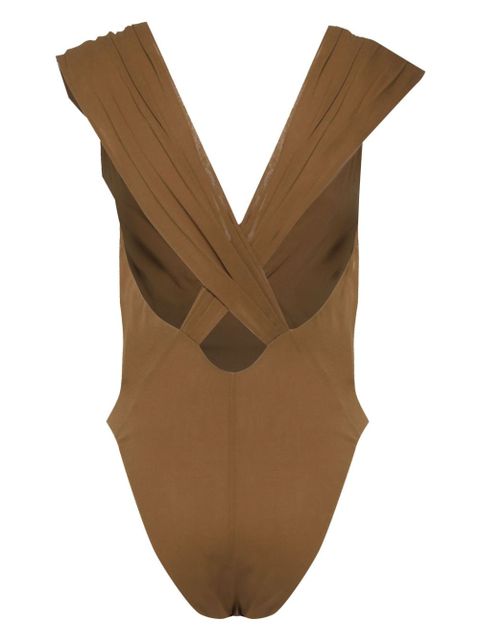 Saint Laurent crossed bodysuit - Brown - zdjęcie produktu nr 2