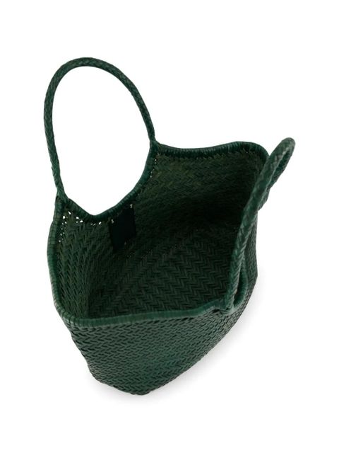 DRAGON DIFFUSION Large Nantucket woven leather tote bag - Green