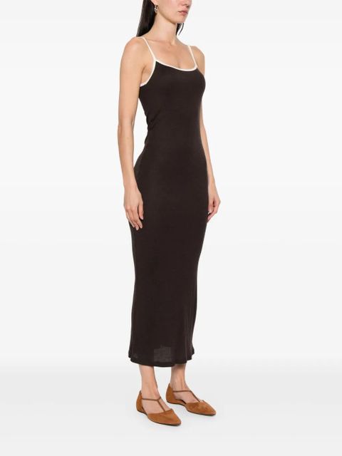 Aya Muse ribbed midi dress - Brown
