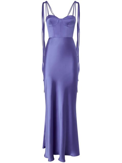 PINKO fringed long dress - Blue - zdjęcie produktu nr 1