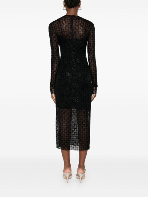 Givenchy sheer midi dress - Black
