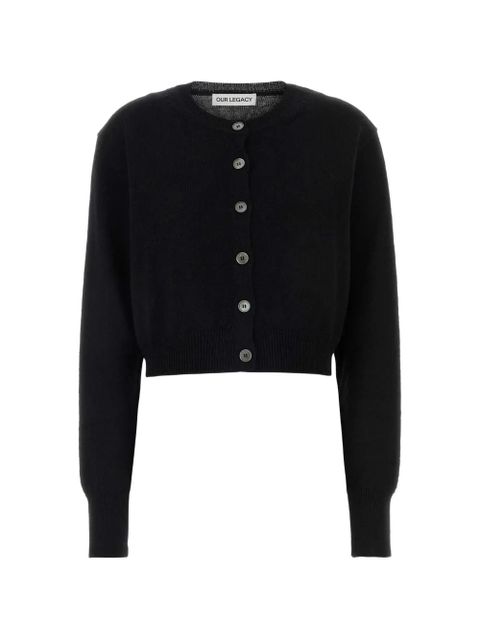 OUR LEGACY cropped buttoned cardigan - Black - zdjęcie produktu nr 1