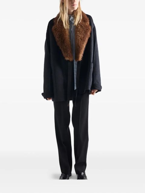 Prada zipper-fly wool trousers - Black