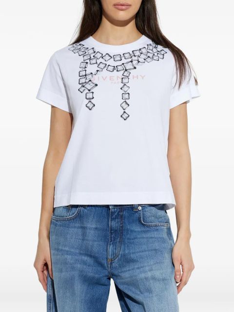 Givenchy Deconstructed Crystals-print T-shirt - White