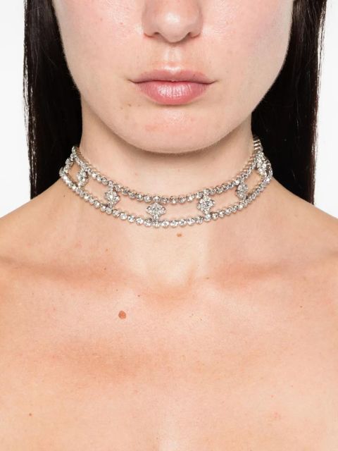 Alessandra Rich crystal-embellished necklace - Silver - zdjęcie produktu nr 2