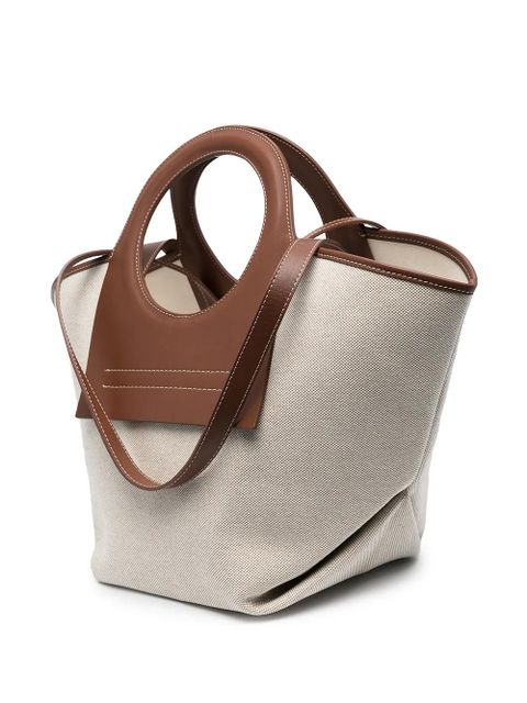 Hereu open-top canvas tote - Neutrals