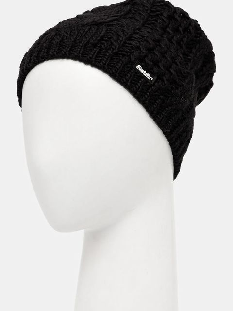 Eisbar czapka z dodatkiem wełny Afra MÜ kolor czarny E75040