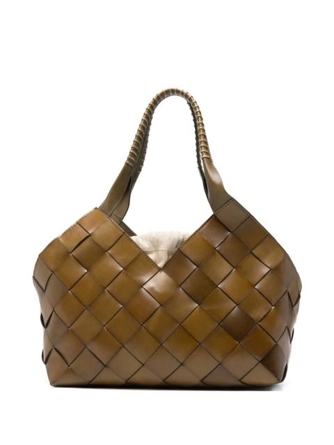 DRAGON DIFFUSION Castello woven leather tote bag - Green - zdjęcie produktu nr 1
