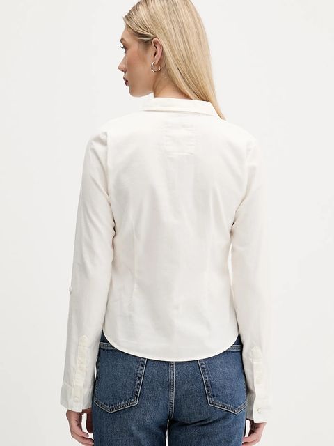 Hollister Co. koszula damska kolor beżowy regular z kołnierzykiem klasycznym KI340-5425 - zdjęcie produktu nr 2