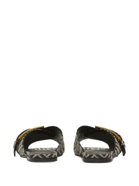 Balmain Anthem monogram-pattern sandals - Black