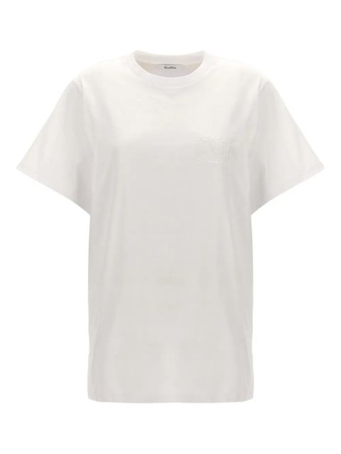 Max Mara embroidered crew-neck T-shirt - White - zdjęcie produktu nr 1