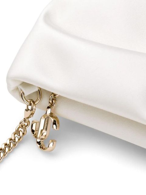 Jimmy Choo Bonny gathered clutch bag - White