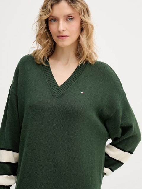 Tommy Hilfiger sukienka z dodatkiem kaszmiru