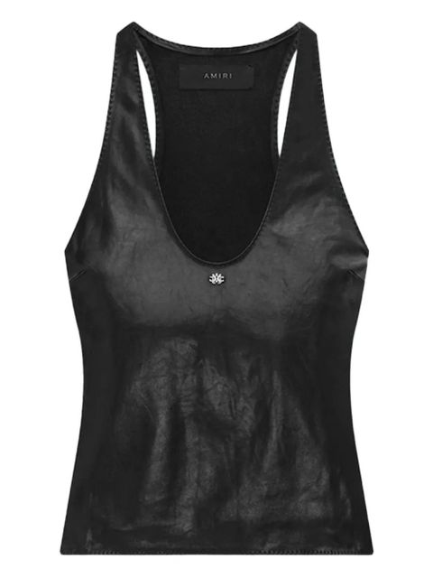 AMIRI MA icon leather tank top - Black - zdjęcie produktu nr 1
