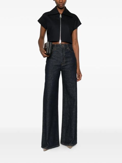 KHAITE Robin zipped shirt - Black