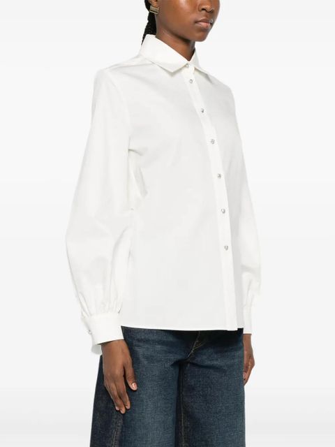 Max Mara cut-out layered shirt - White