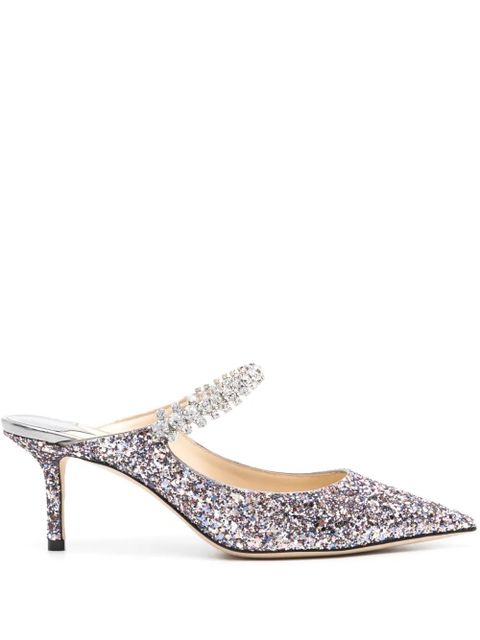 Jimmy Choo Bling 65mm glittery mules - Pink - zdjęcie produktu nr 1
