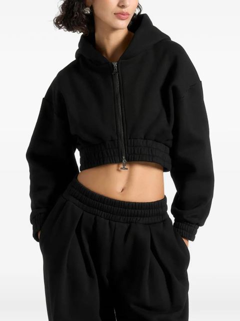 Manière De Voir Josiane zip cinched hoodie - Black