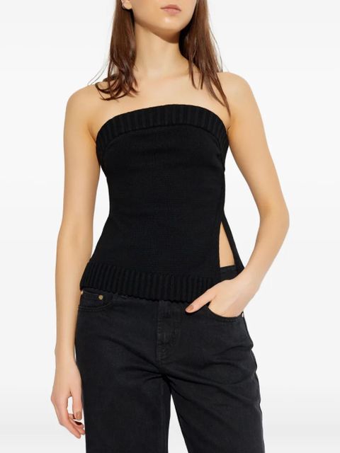 Cult Gaia Lou ribbed top - Black - zdjęcie produktu nr 2