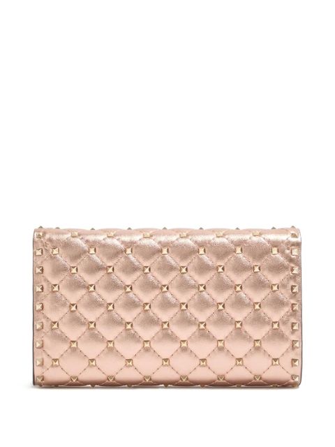 Valentino Garavani Rockstud Spike quilted clutch bag - Pink