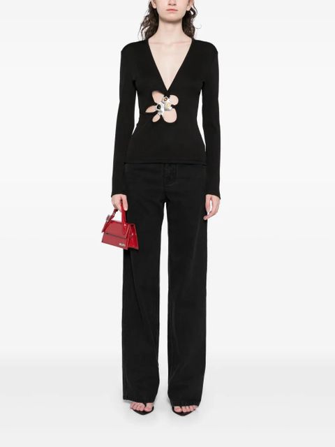 Christopher Esber Trio-stone long-sleeved top - Black - zdjęcie produktu nr 2