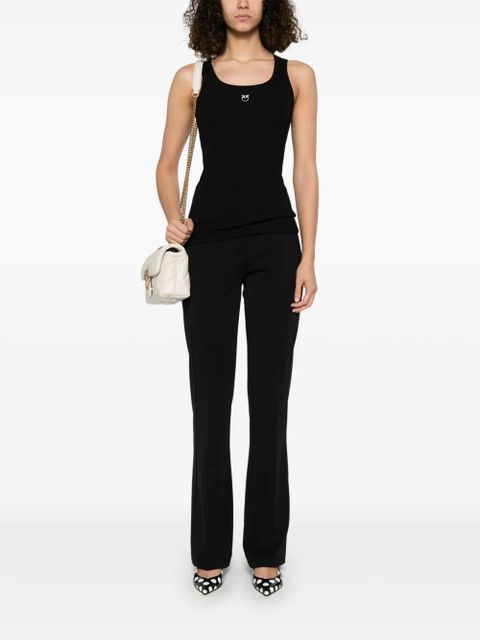 PINKO Love Birds-motif tank top - Black