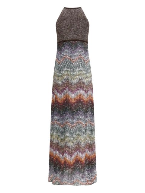 Missoni sleeveless zig-zag maxi dress - Brown - zdjęcie produktu nr 2