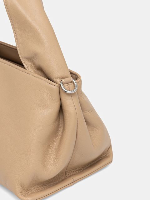 Answear.LAB torebka skórzana kolor beżowy