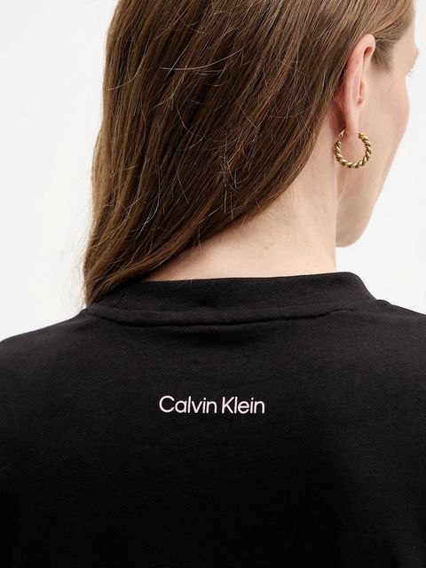 Calvin Klein Jeans t-shirt bawełniany damski kolor czarny LV047C818G