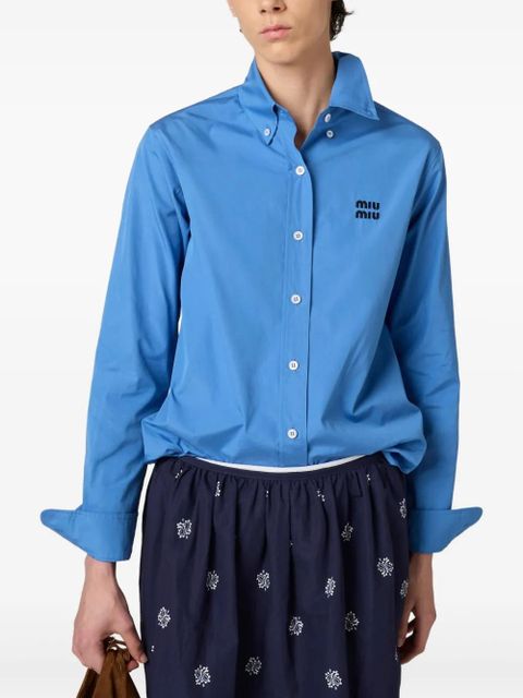 Miu Miu logo shirt - Blue