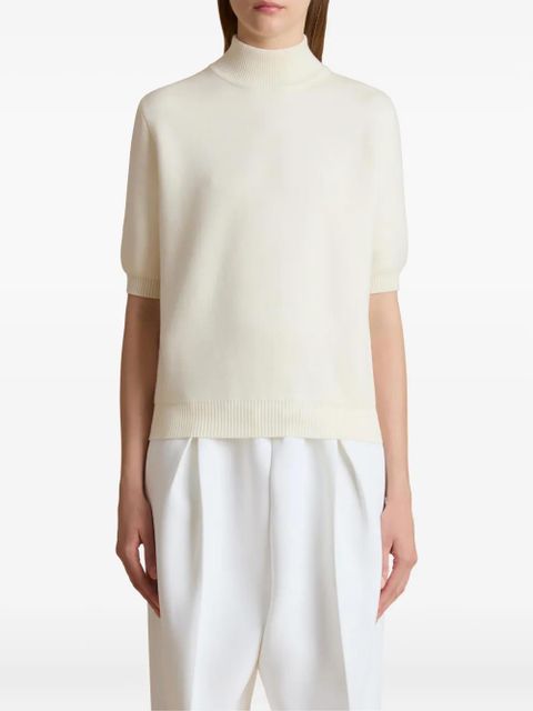 KHAITE Marco knitted top - Neutrals