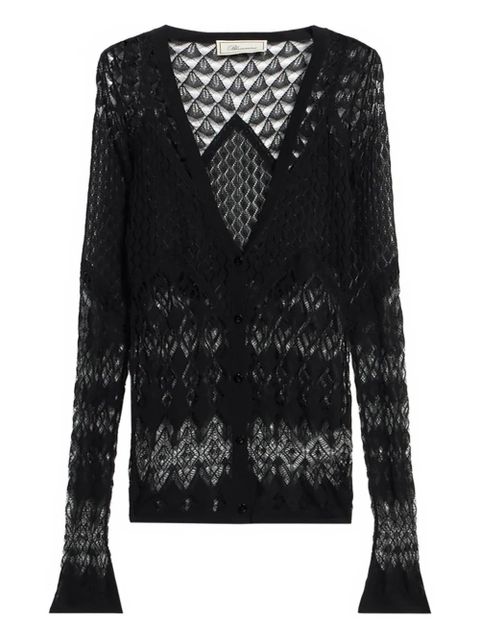 Blumarine V-neck cardigan - Black - zdjęcie produktu nr 1