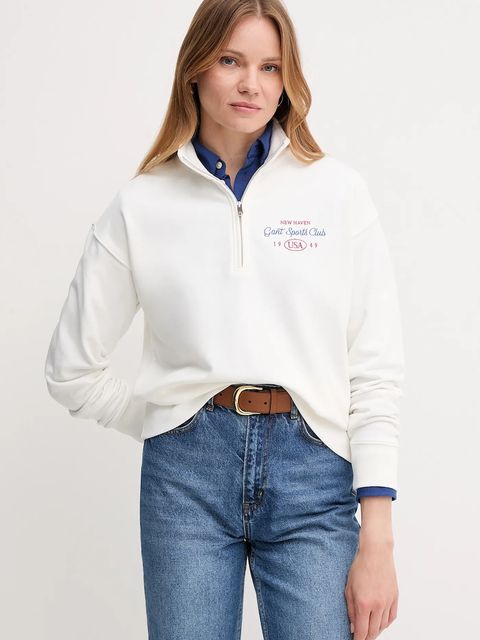 Gant bluza bawełniana damska kolor biały z aplikacją 4204215 - zdjęcie produktu nr 1