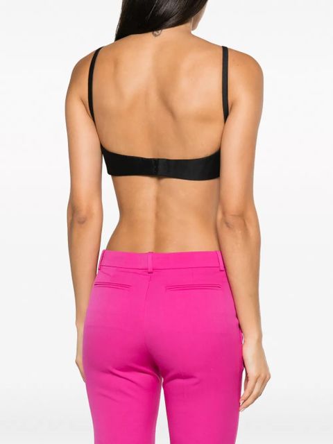 Versace gathered bustier crop top - Black