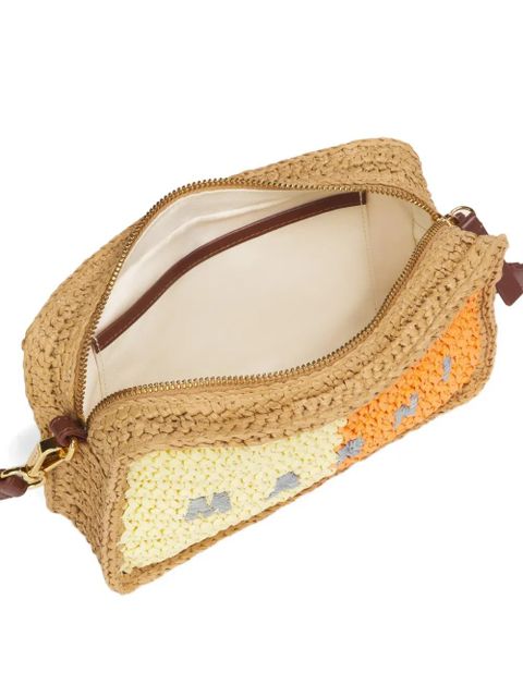 Marni Seaside colour-block camera bag - Brown