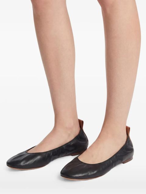 Lanvin leather ballerina shoes - Black
