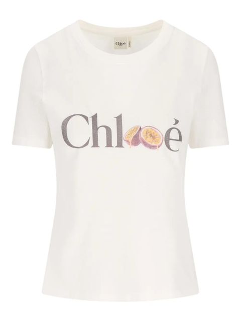 Chloé logo T-shirt - Neutrals - zdjęcie produktu nr 1