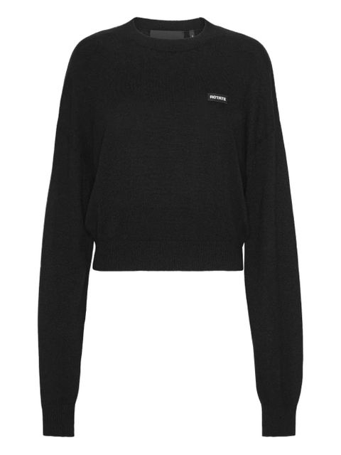 ROTATE BIRGER CHRISTENSEN crew-neck merino-cashmere blend sweater - Black - zdjęcie produktu nr 1