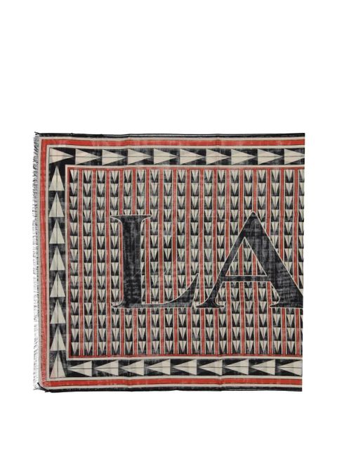 Lanvin geometric pattern scarf - Black