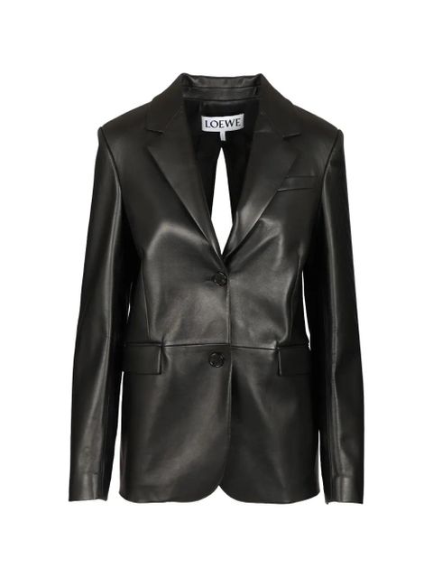 LOEWE lace-up leather jacket - Black - zdjęcie produktu nr 1