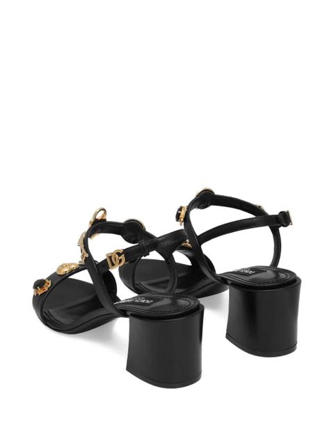 Dolce & Gabbana 60mm block-heel embellished sandals - Black