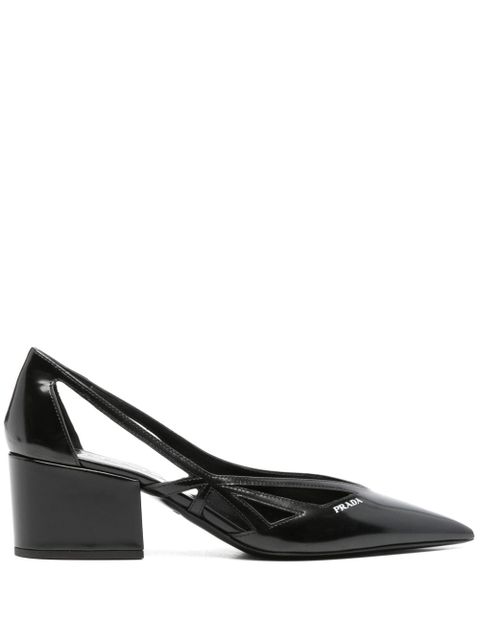 Prada 55mm debossed-logo pumps - Black - zdjęcie produktu nr 2